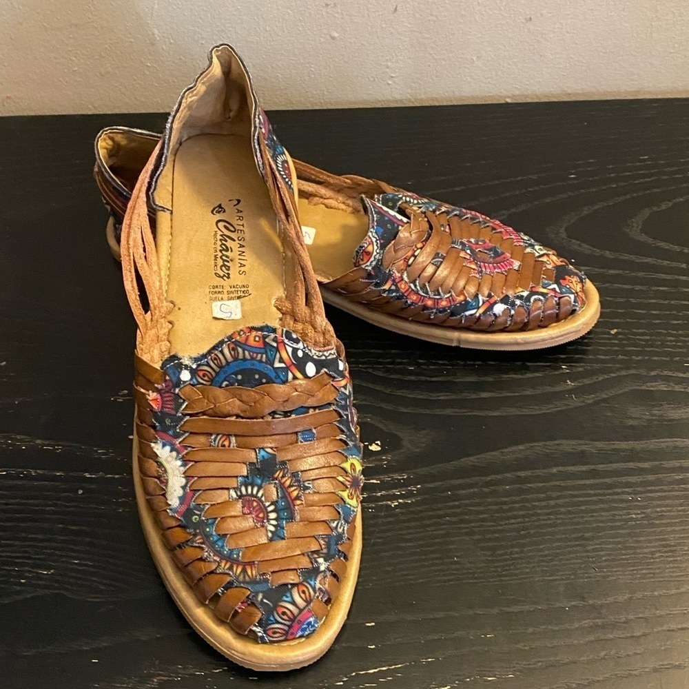 Women's Brown Mexican Artisan Huaraches Sandals